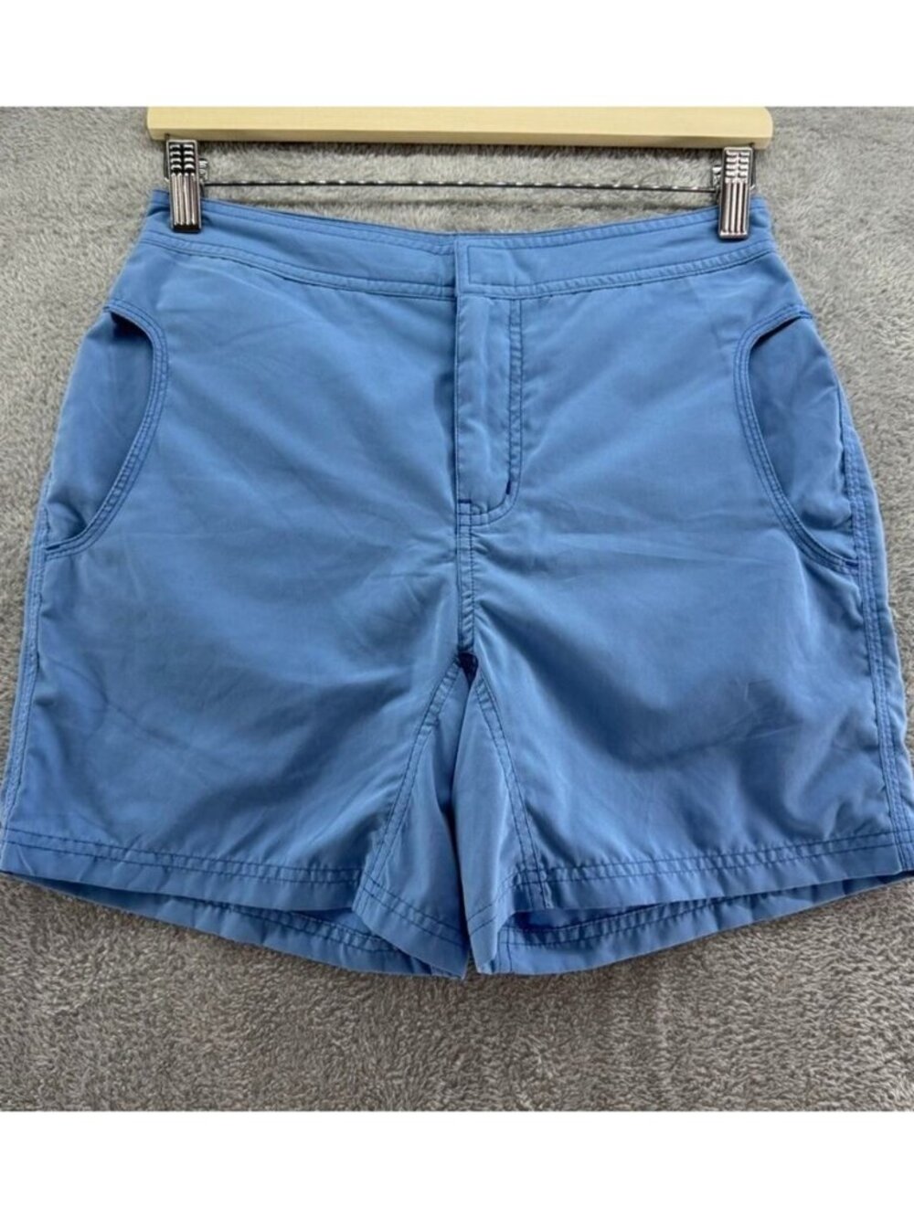 Shorts Womens 4 Blue Beth Rodden Pockets Beach Board Shorts 5" Inseam